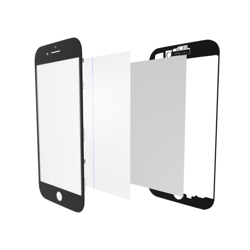 Front Glass with OCA + Polarizer + Frame for iPhone 6 Plus (White) - iRefurb-Australia
