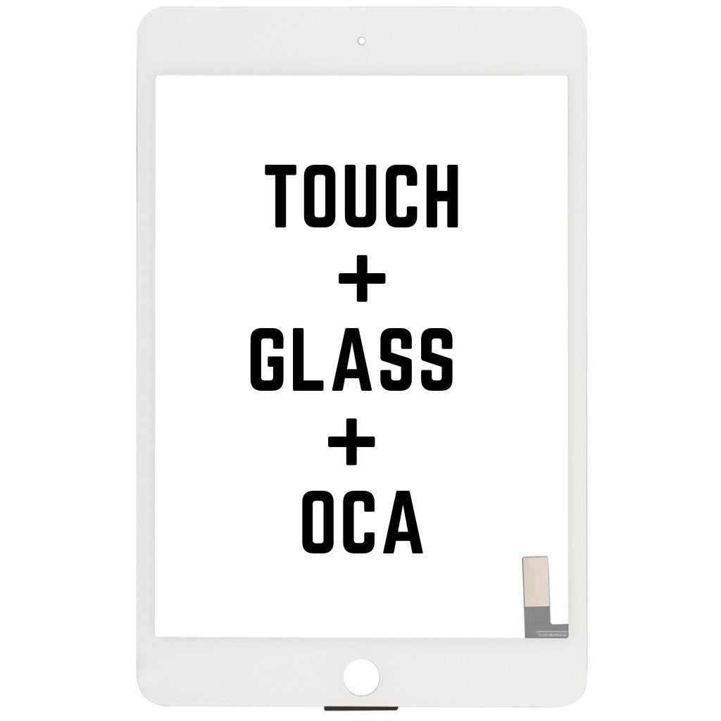 Front Glass with Touch & OCA For iPad Mini 4 (White) - iRefurb-Australia