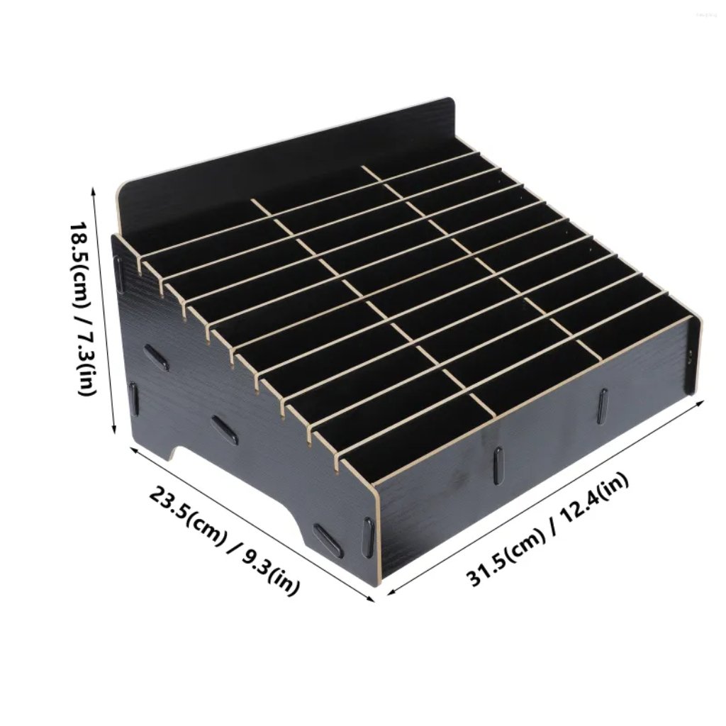 Wooden 30-grid Cell Phones Storage Box - iRefurb-Australia